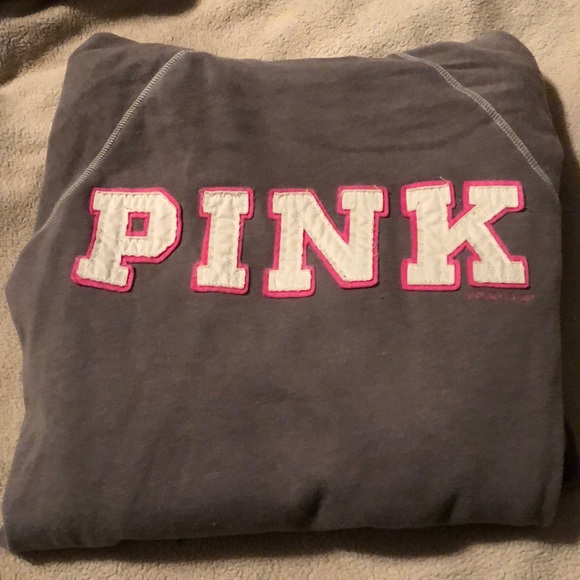 PINK Victoria's Secret Tops - Pink Grey Hoodie